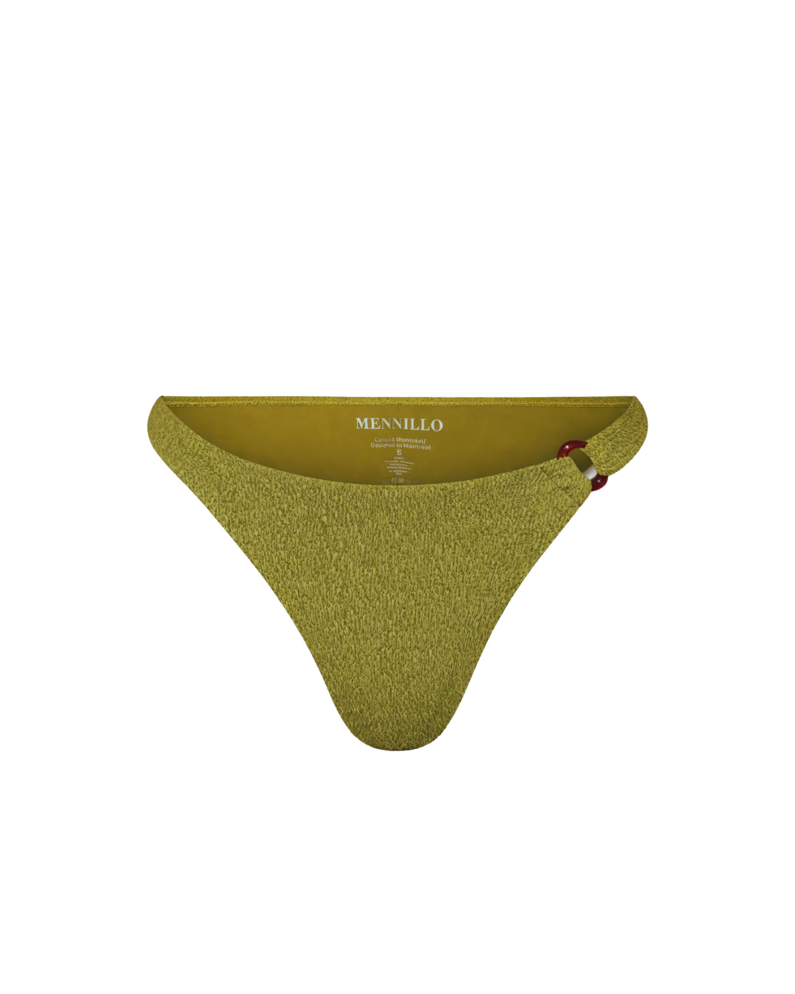 Camille Moss Crinkle bikini on a white background.