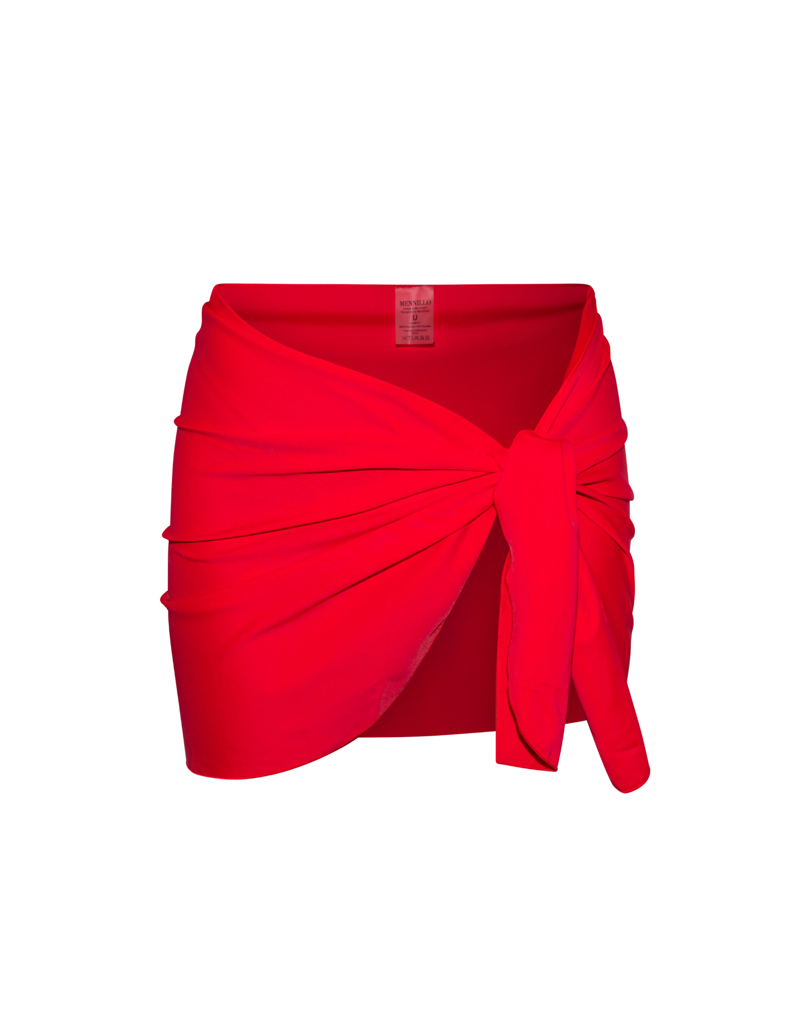 Red sarongs on a white background