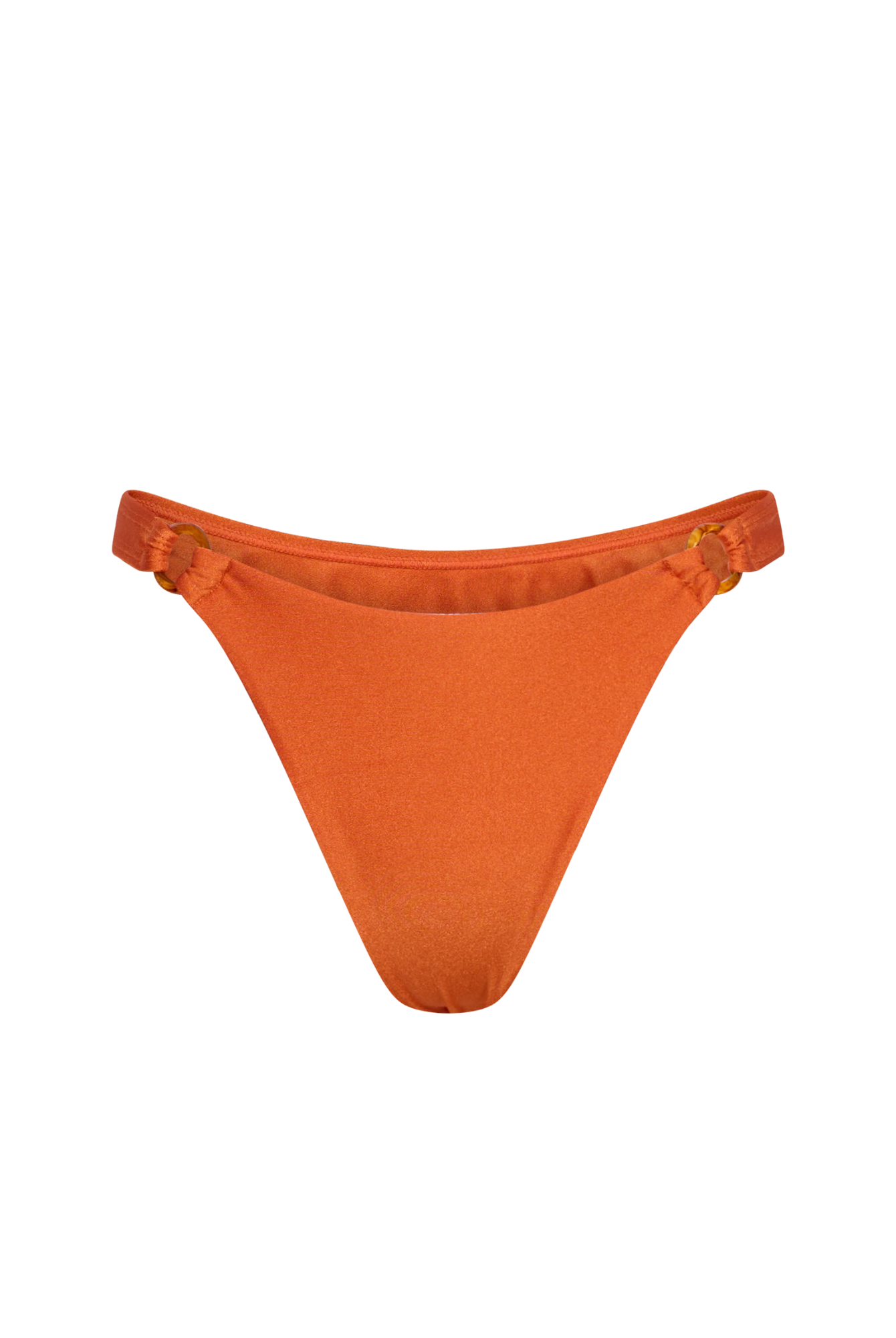 Orange bikini bottom on a white background