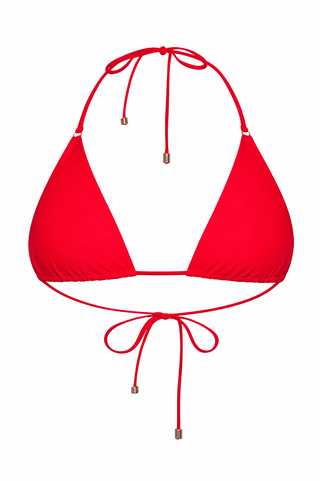 red matte bikini top render on a white background