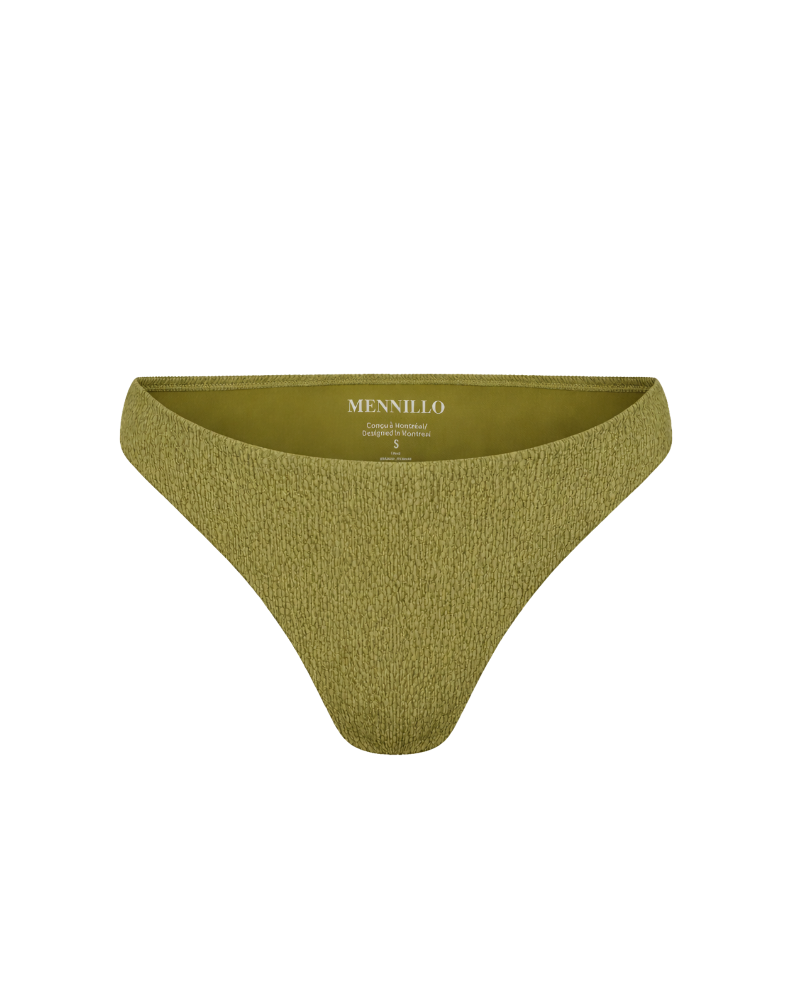 Green Marina bottom textured on a white background.