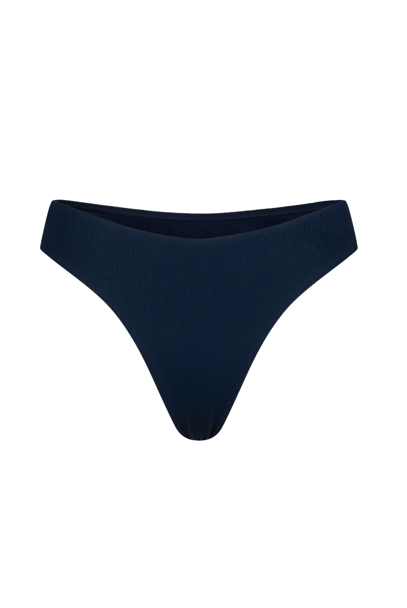 The front of the Marina Tanga bottom in marine rib on a white background.
