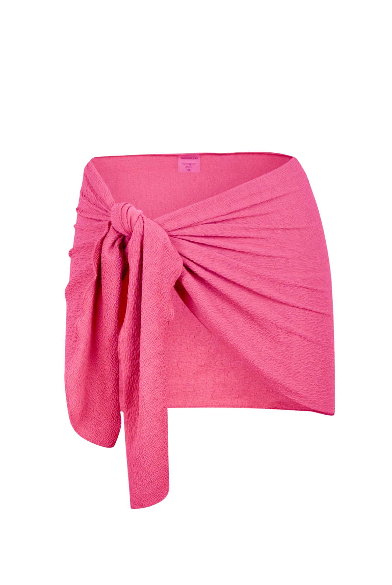 Pink wrap skirt on a white background