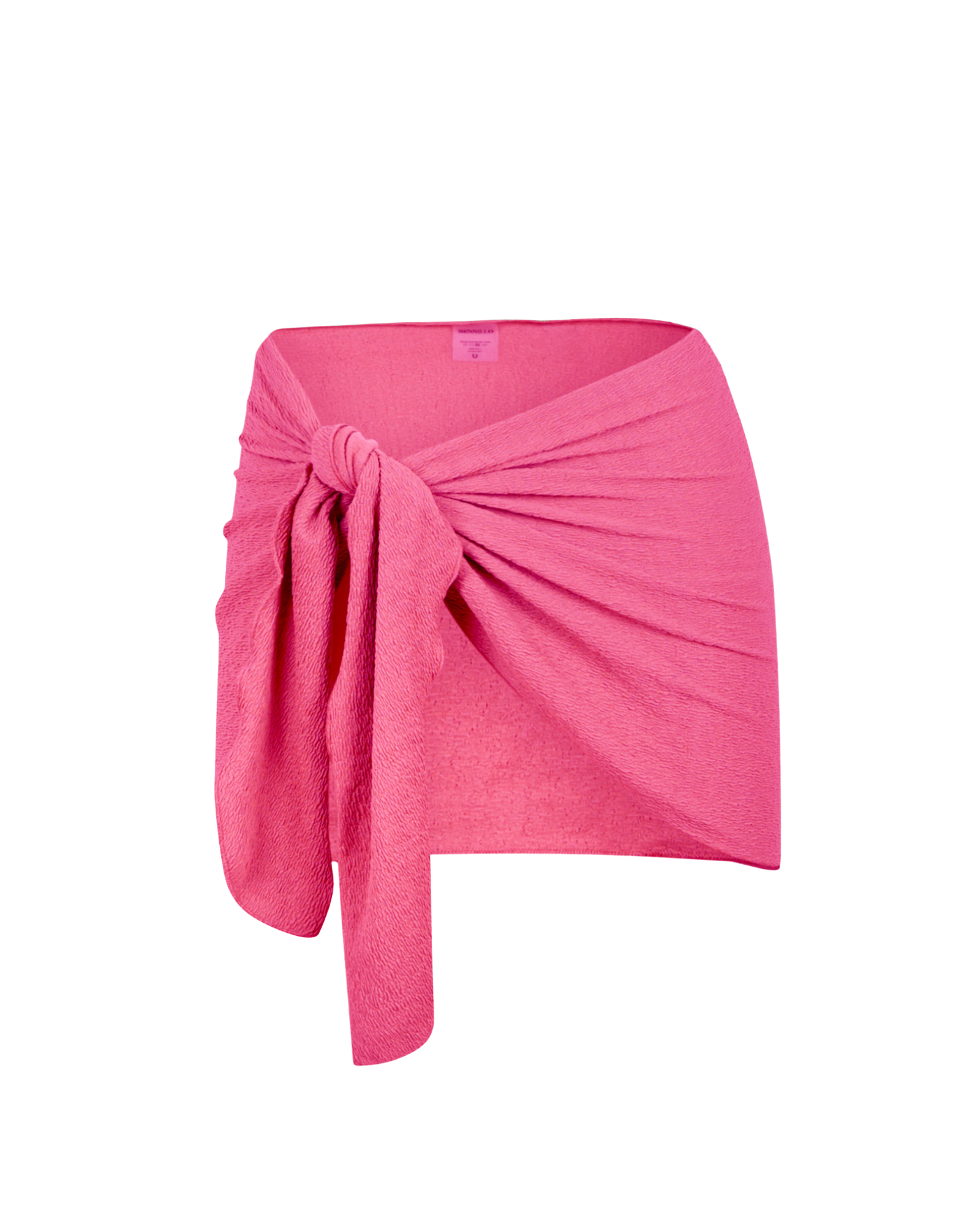 Pink wrap skirt on a white background