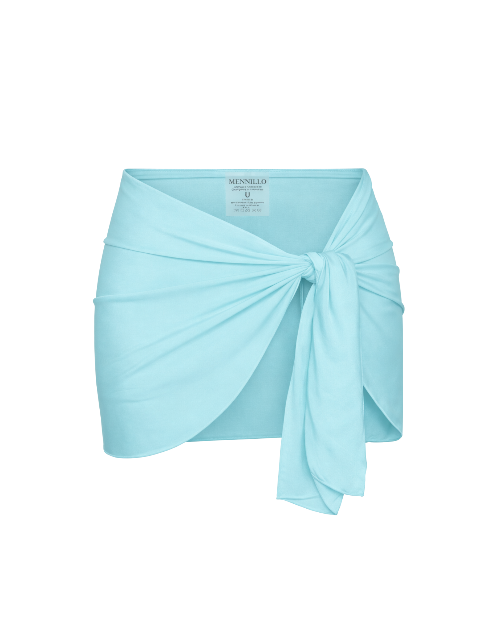 Turquoise matte sarongs on a white background
