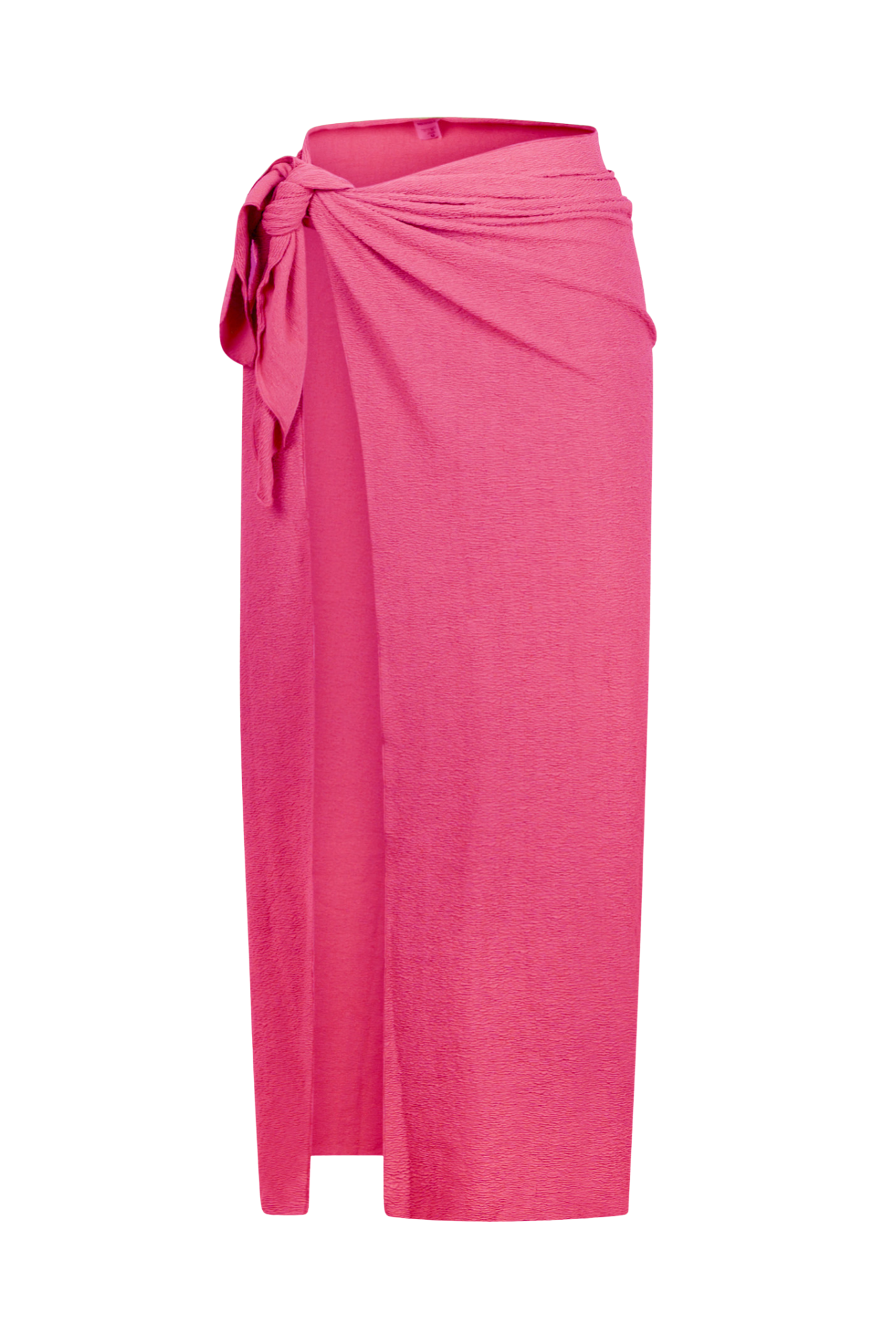 Pink wrap skirt on a white background