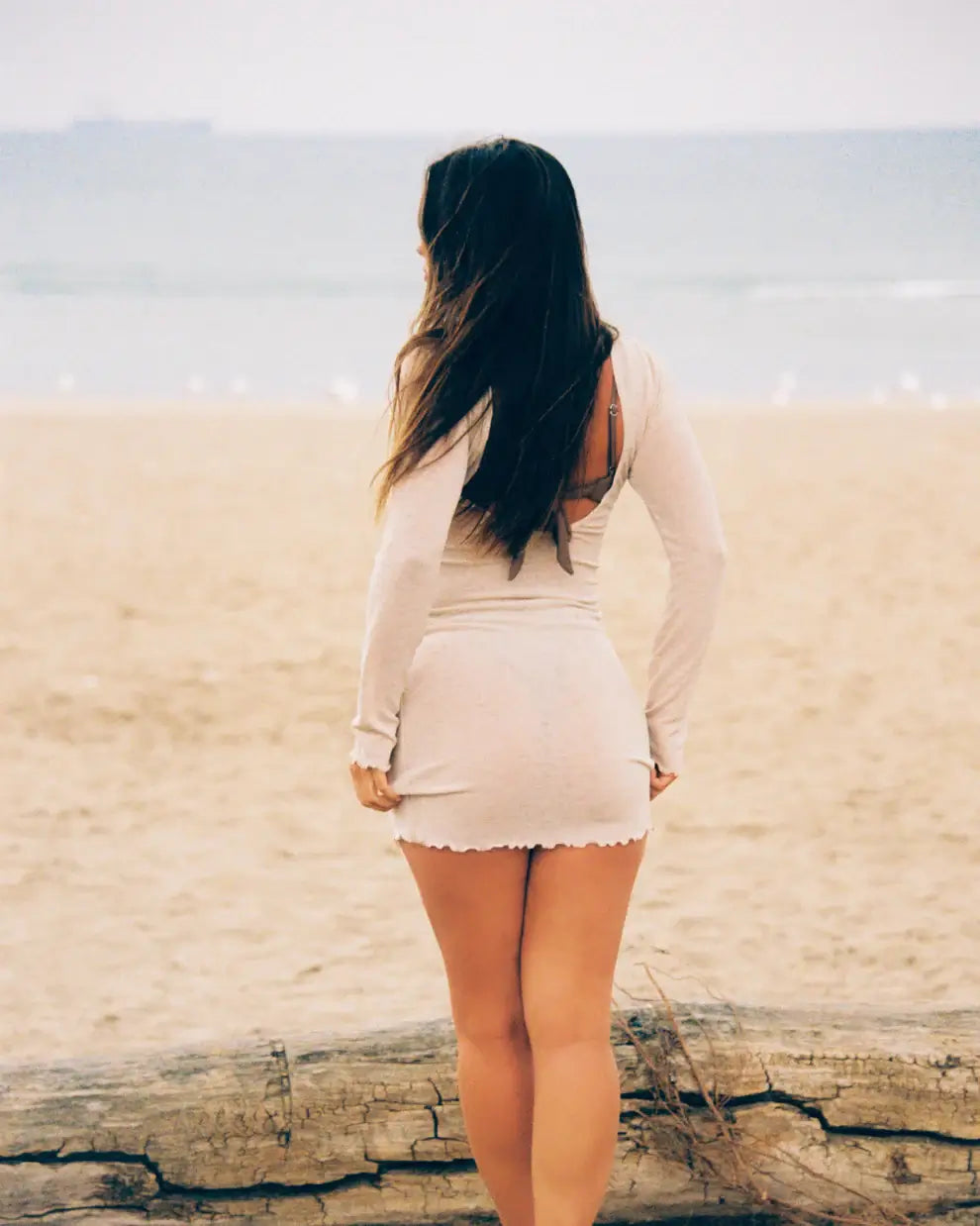 Julia backless mini dress - Sand