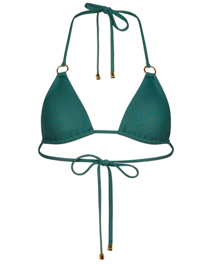 Aspen bikini top - Green rib