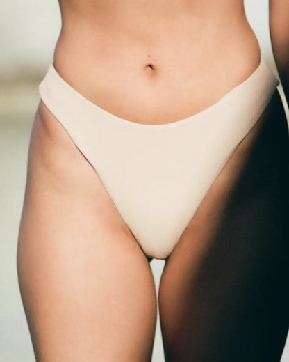 Marina bikini bottom brazilian - Beige rib