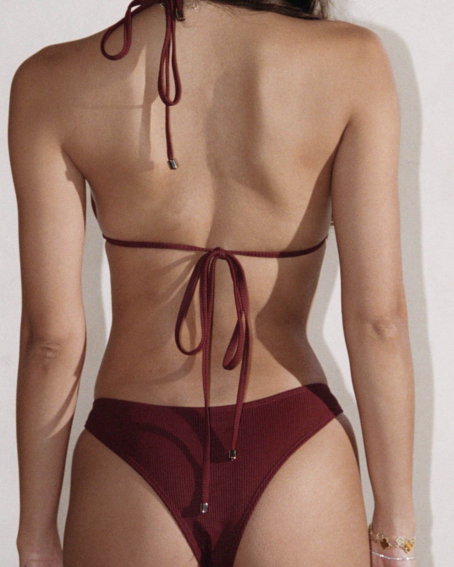Alfred bikini bottom brazilian - Burgundy rib