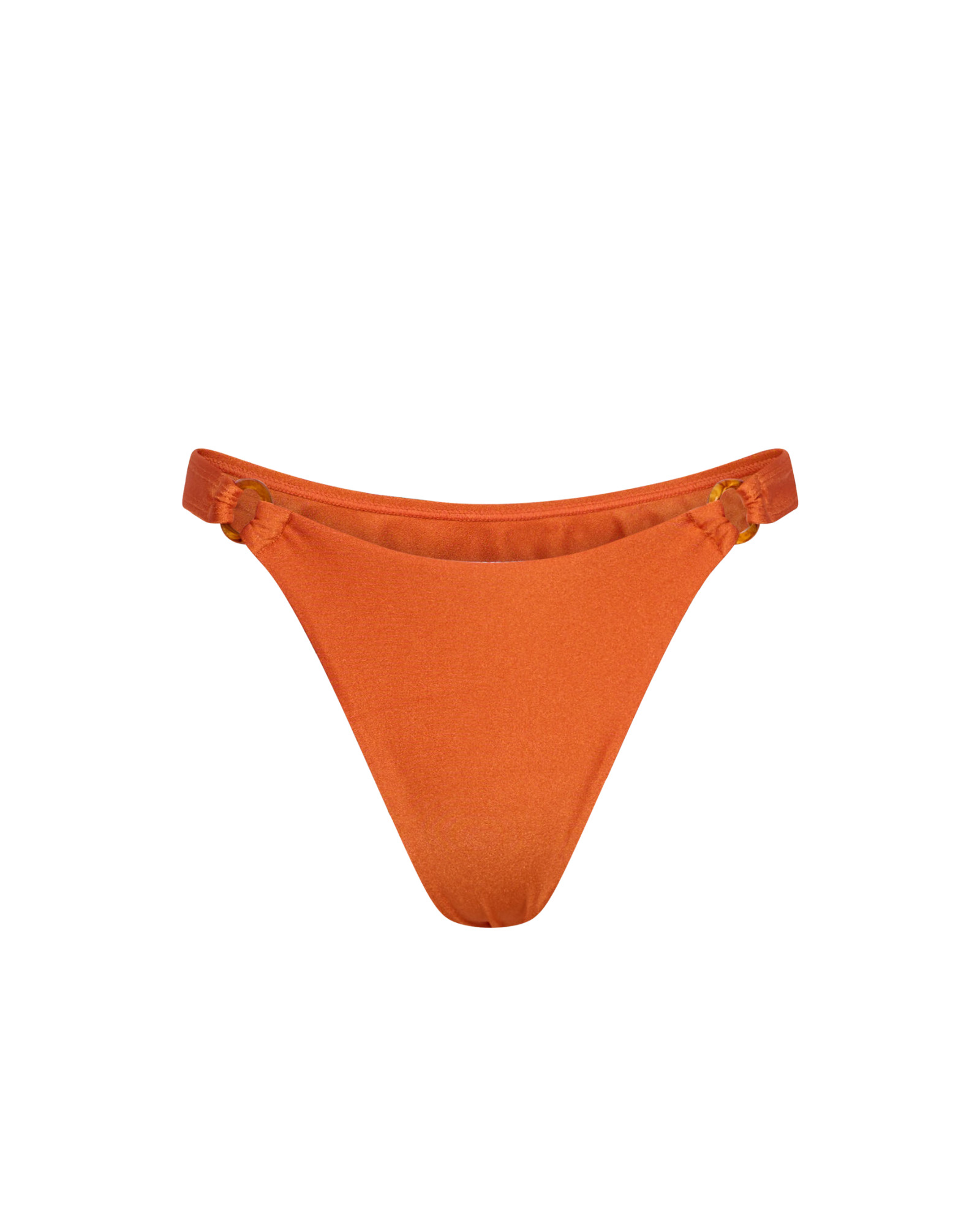 Orange bikini bottom on a white background