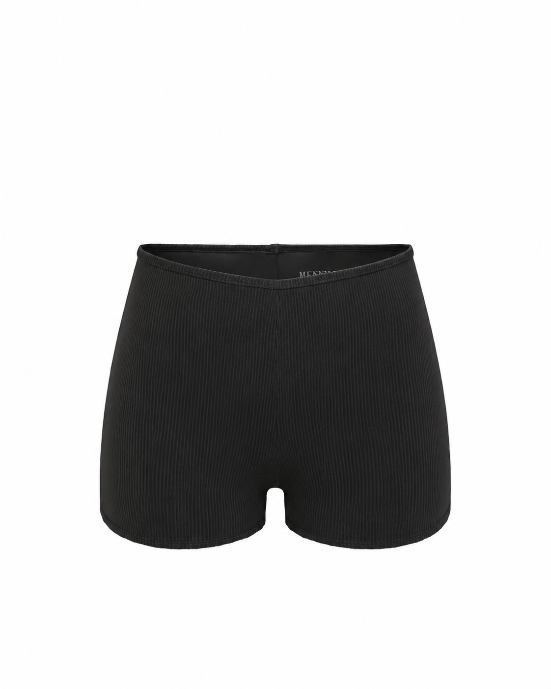 A black short bottom by Mennillo against a plain white background.
