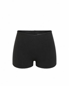 A black short bottom by Mennillo against a plain white background.
