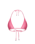 Shiny pink adjustable bikini top