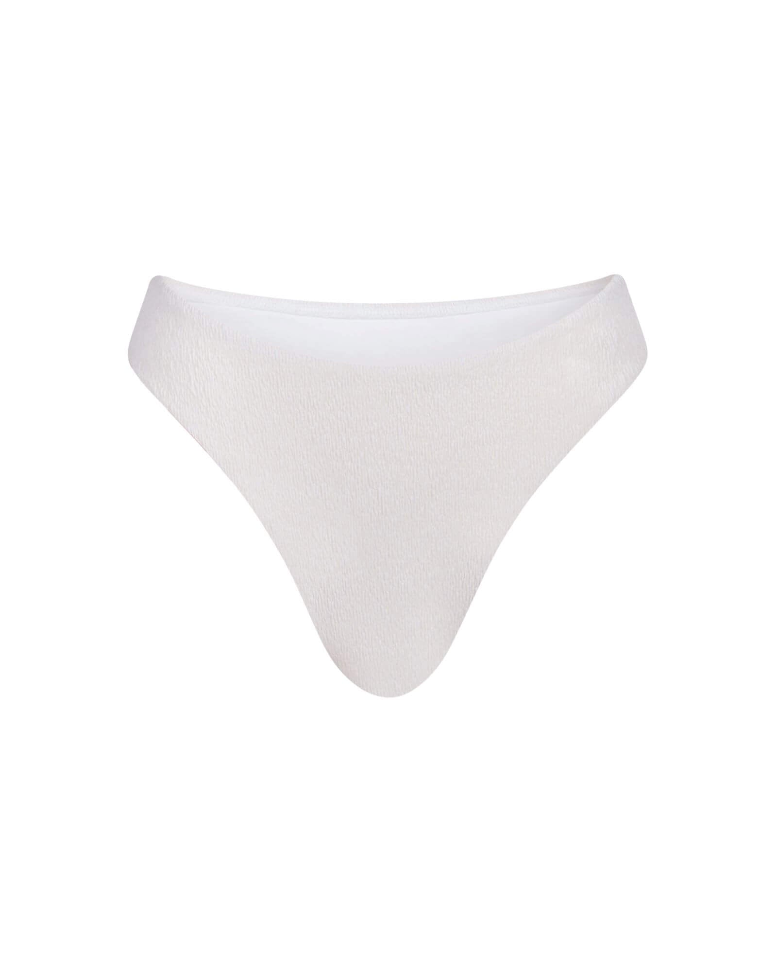 The front of the Marina bottom in cream crinkle on a white background.