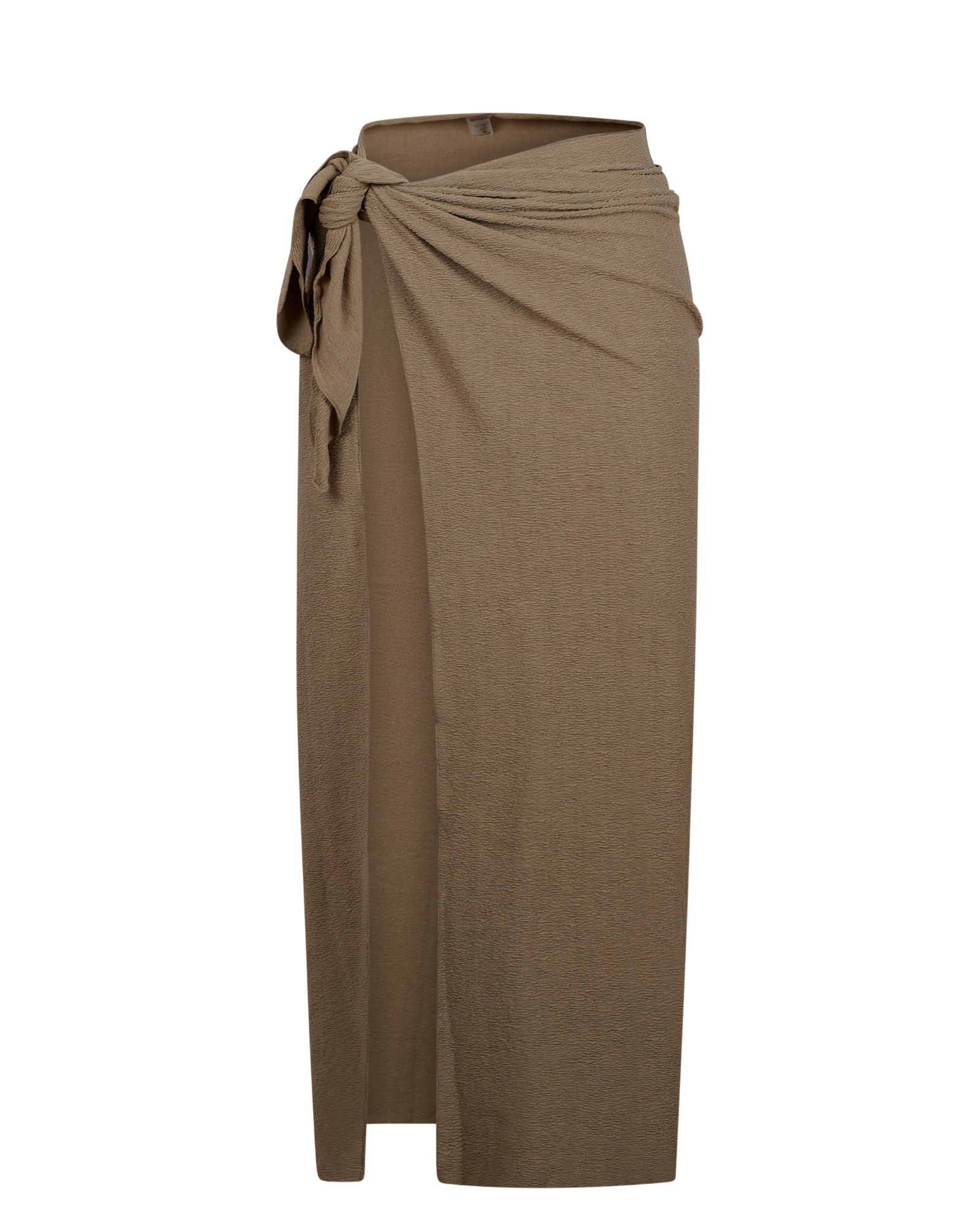 Beige taupe Canadian sarong on a white background.