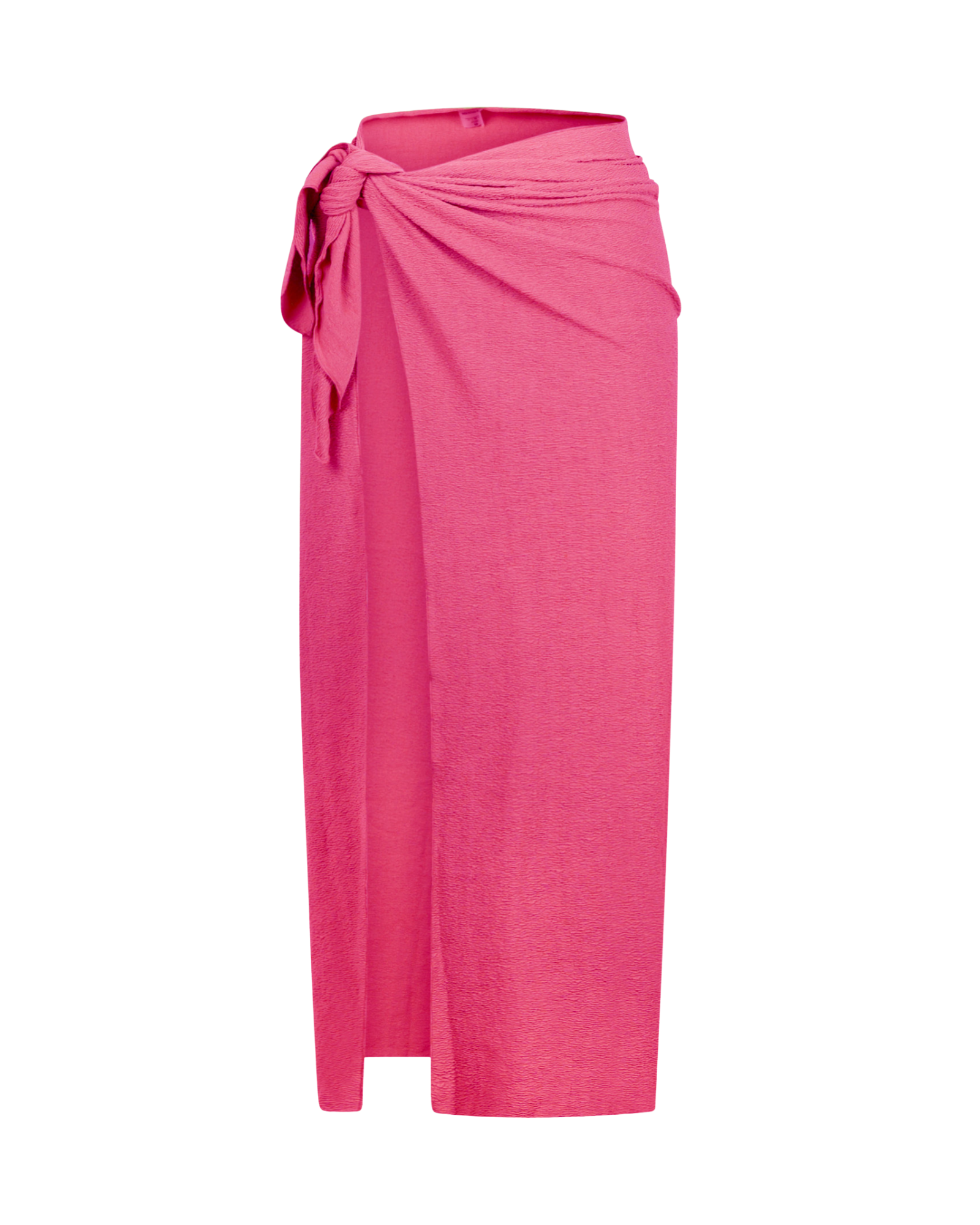 Pink wrap skirt on a white background